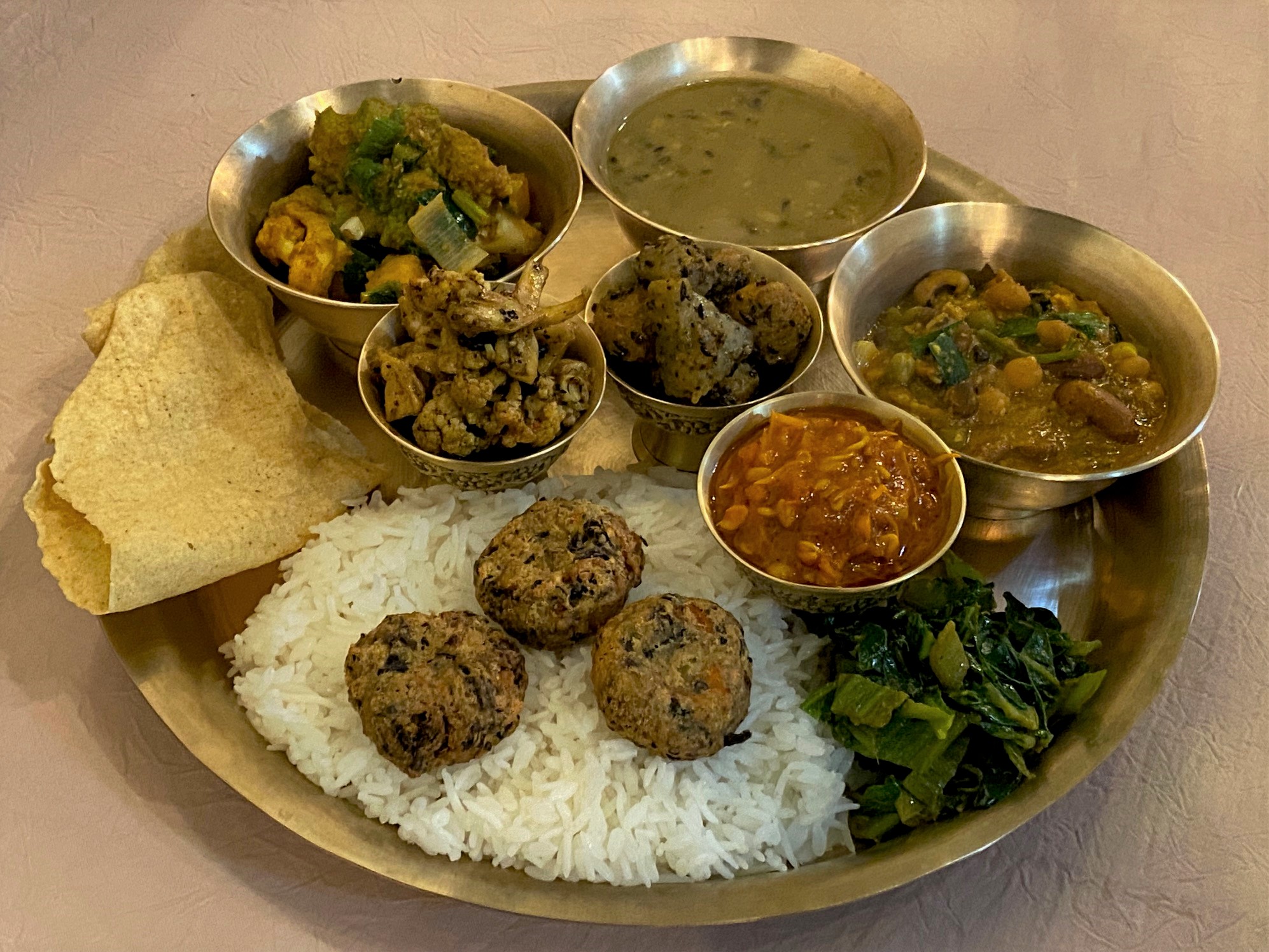 酒粕入りゲラグリコタルカリ ＠ ネパールのごちそう jujudhau